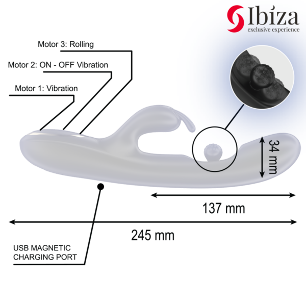 Ibiza Rolling Pearl — Rabbit Vibrator, Rechargeable — Rabbit Vibrators — view 4