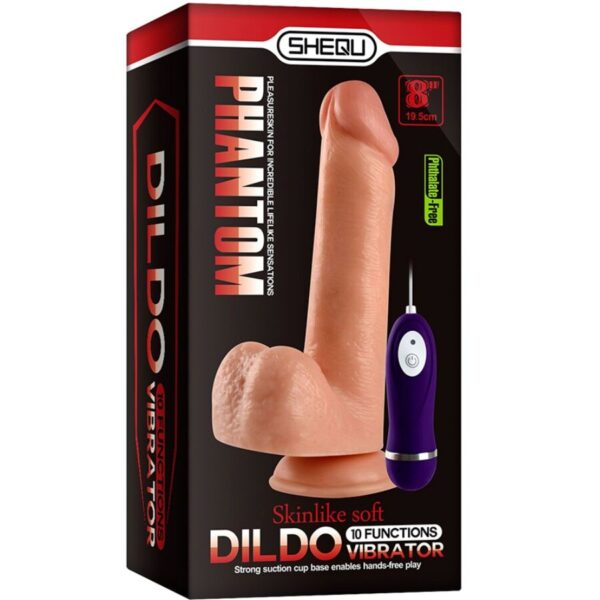Shequ Adam — Realistic Vibrator, Remote Control, 21 cm — Realistic Vibrators — view 7