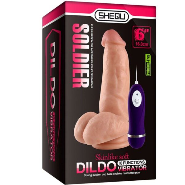 Shequ Soldier — Realistic Vibrator, Remote Control, 16 cm — Realistic Vibrators — view 7