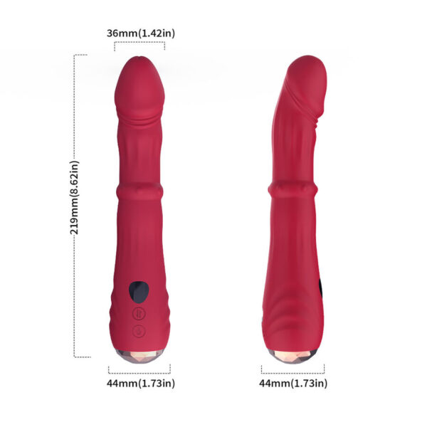 Armony — Vibrating Dildo, Heated, Red — G-Spot Vibrators — view 7