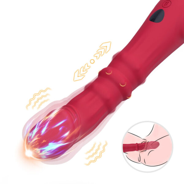 Armony — Vibrating Dildo, Heated, Red — G-Spot Vibrators — view 9