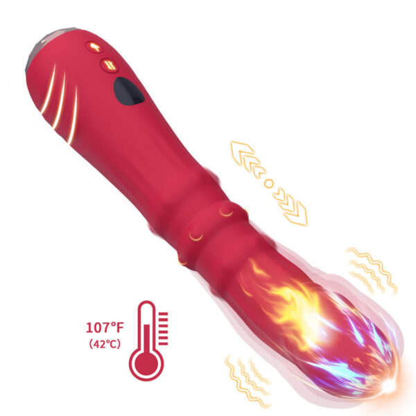 Armony — Vibrating Dildo, Heated, Red — G-Spot Vibrators — view 2