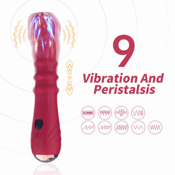 Armony — Vibrating Dildo, Heated, Red — G-Spot Vibrators — view 3