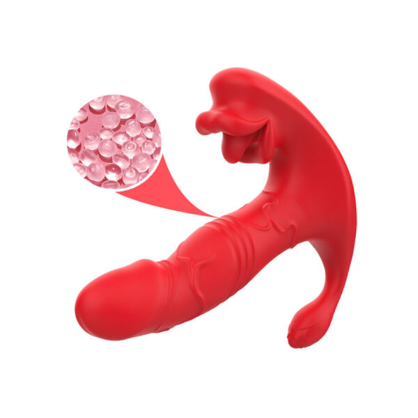 Armony Anal Panty — Wearable Vibrator, Remote Control, Red — G-Spot Vibrators — view 10