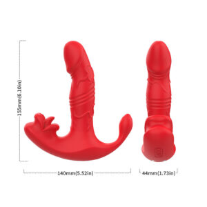 Armony Anal Panty — Wearable Vibrator, Remote Control, Red — G-Spot Vibrators — view 4