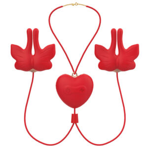 Armony — Nipple Clamps, Rechargeable, Red — Nipple Toys — view 3