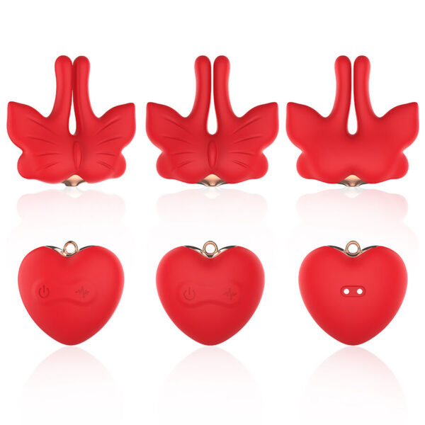 Armony — Nipple Clamps, Rechargeable, Red — Nipple Toys — view 8