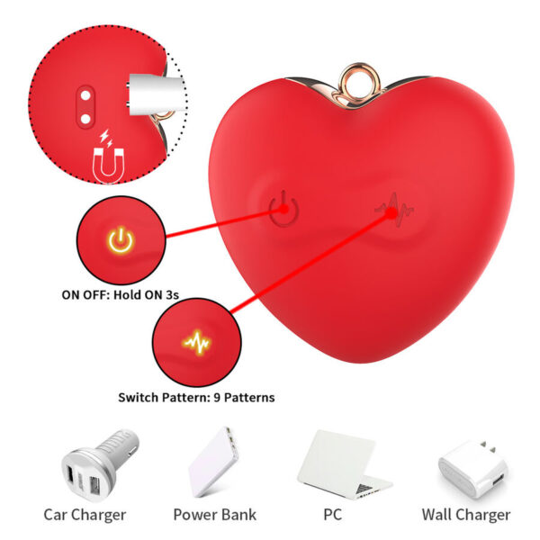 Armony — Nipple Clamps, Rechargeable, Red — Nipple Toys — view 4