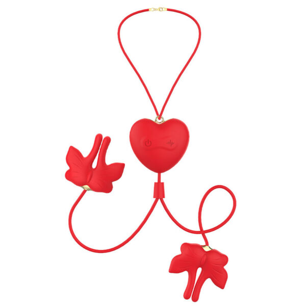 Armony — Nipple Clamps, Rechargeable, Red — Nipple Toys — view 7