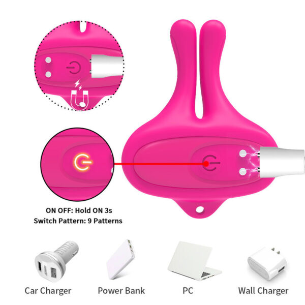 Armony — Nipple Clamps, Rechargeable, Pink — For Her — view 11
