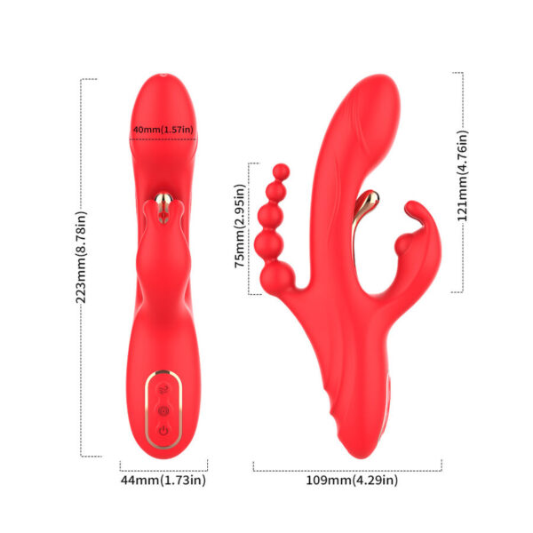 Armony — Rabbit Vibrator, Rechargeable, Red — G-Spot Vibrators — view 6