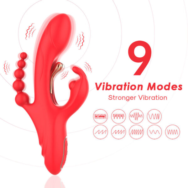 Armony — Rabbit Vibrator, Rechargeable, Red — G-Spot Vibrators — view 3