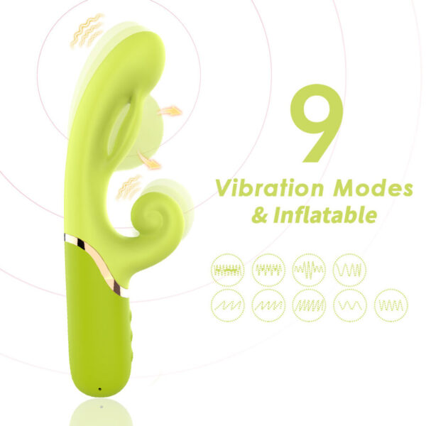 Armony — Rabbit Vibrator, Rechargeable, Green — Hi-Tech Vibrators — view 6