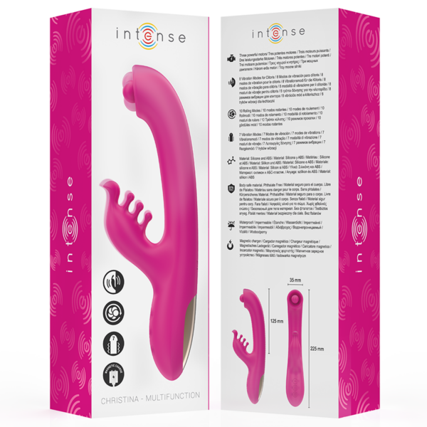 Intense Christina — Rabbit Vibrator, Rechargeable, Pink — Rabbit Vibrators — view 8