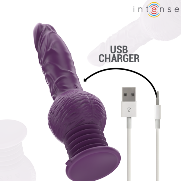 Intense Tatum — Thrusting Vibrator, Waterproof, Purple — Rabbit Vibrators — view 6