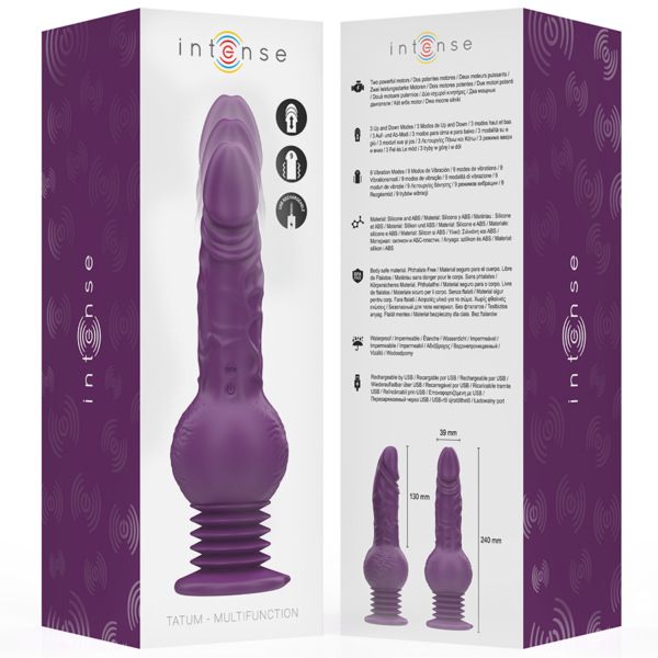 Intense Tatum — Thrusting Vibrator, Waterproof, Purple — Rabbit Vibrators — view 7