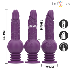Intense Tatum — Thrusting Vibrator, Waterproof, Purple — Rabbit Vibrators — view 2