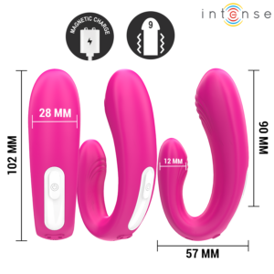 Intense Janet — Couples Vibrator, Remote Control, Pink — view 3