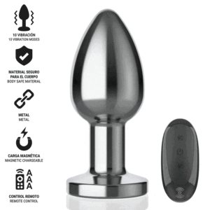Intense — Vibrating Butt Plug, Remote Control, 10.1 cm — Anal — view 2