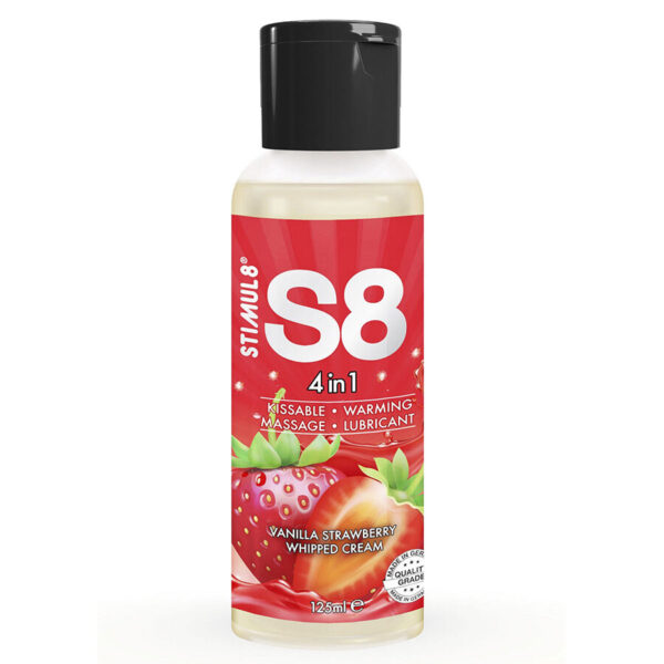 Stimul8 S8 Strawberry — Flavoured Lubricant, 125 ml, 4-in-1 — Flavored Lubricants