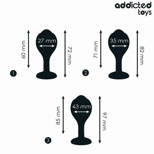 Addicted Toys — Anal Training Kit, Jewel Base — view 2