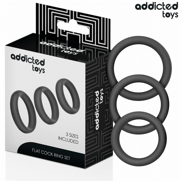 Addicted Toys — Cock Ring Set, Flat — Classic Cock Rings — view 2
