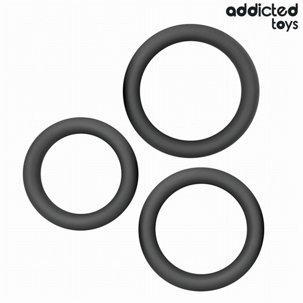 Addicted Toys — Cock Ring Set, Flat — Classic Cock Rings