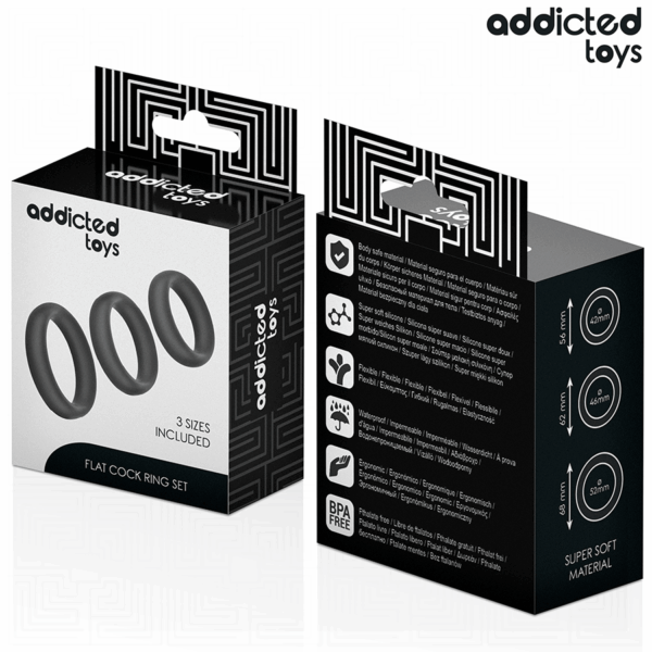 Addicted Toys — Cock Ring Set, Flat — Classic Cock Rings — view 6