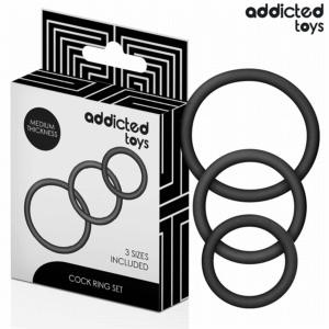 Addicted Toys Model 2 — Cock Ring Set, Black — Classic Cock Rings — view 2