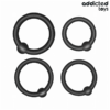 Addicted Toys Pressure — Cock Ring Set, Black — Classic Cock Rings