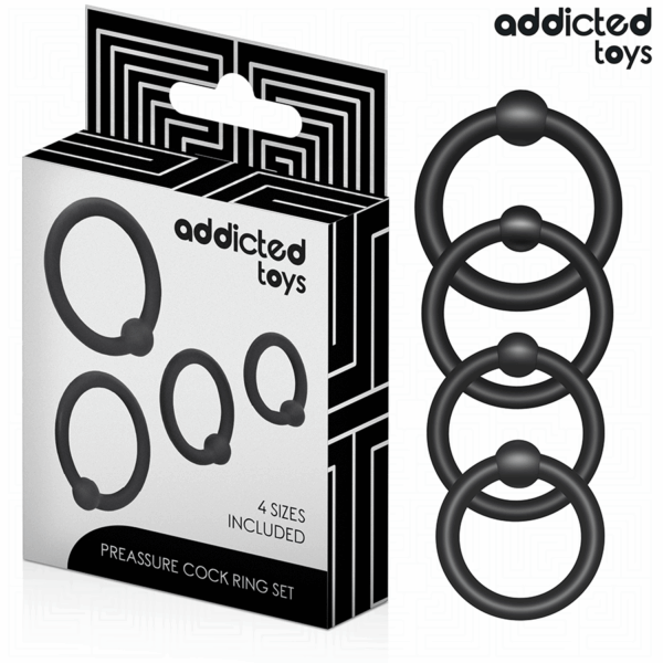 Addicted Toys Pressure — Cock Ring Set, Black — Classic Cock Rings — view 2