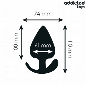 Addicted Toys — Silicone Butt Plug, 11 cm, Black — Anal — view 3