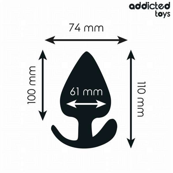 Addicted Toys — Silicone Butt Plug, 11 cm, Black — Anal — view 3