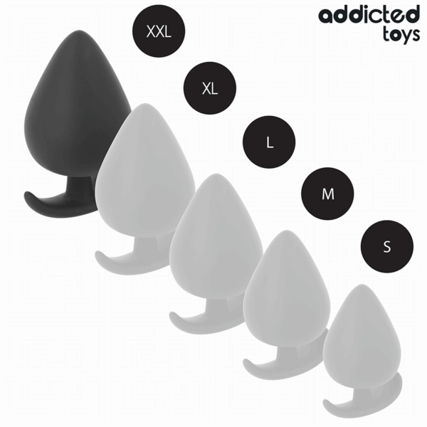 Addicted Toys — Silicone Butt Plug, 11 cm, Black — Anal — view 5