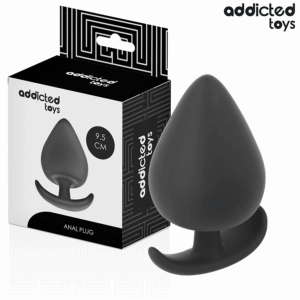 Addicted Toys — Silicone Butt Plug, 9.5 cm, Black — Anal