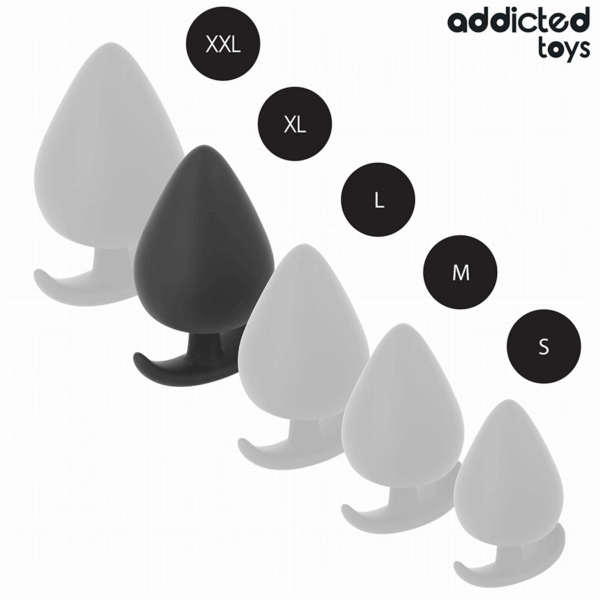 Addicted Toys — Silicone Butt Plug, 9.5 cm, Black — Anal — view 5
