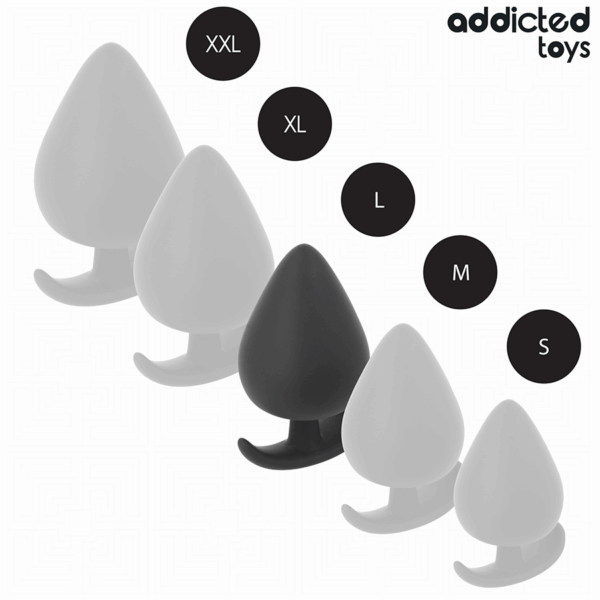 Addicted Toys — Silicone Butt Plug, 8 cm, Black — Anal — view 5
