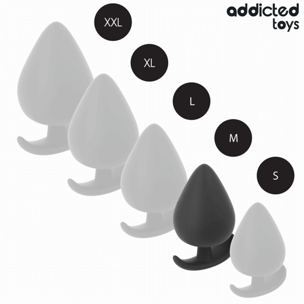 Addicted Toys — Silicone Butt Plug, 6.6 cm, Black — Anal — view 4