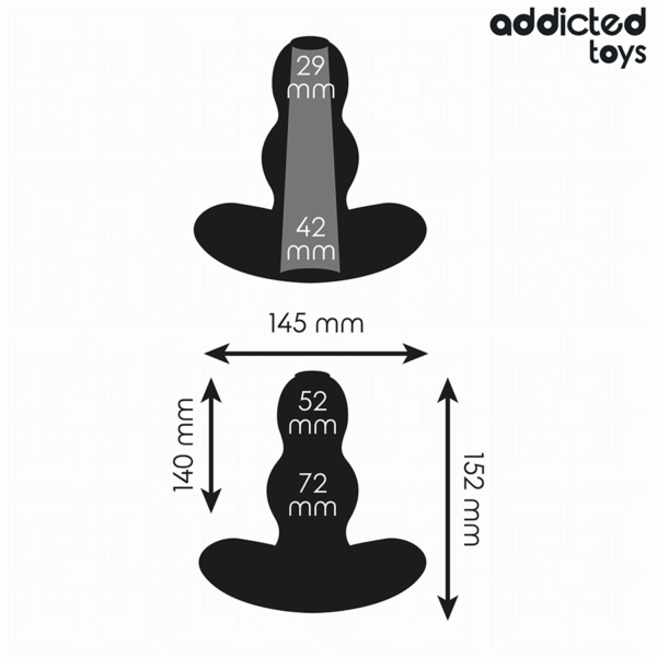 Addicted Toys — Silicone Butt Plug, 15.2 cm, Hollow — Anal — view 4