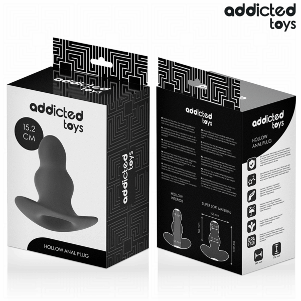 Addicted Toys — Silicone Butt Plug, 15.2 cm, Hollow — Anal — view 7