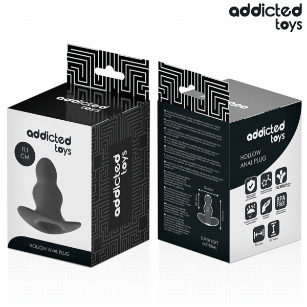 Addicted Toys — Silicone Butt Plug, 11.1 cm, Hollow — Anal — view 7