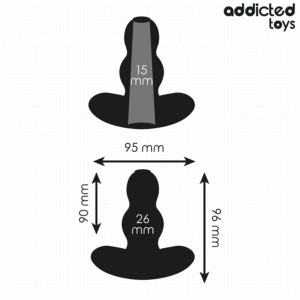 Addicted Toys — Silicone Butt Plug, 9.6 cm, Hollow — Anal — view 4