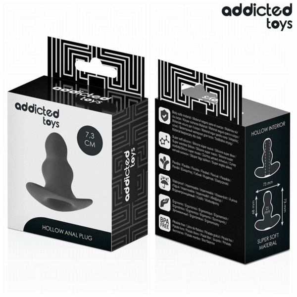 Addicted Toys — Silicone Butt Plug, 7.3 cm, Hollow — Anal — view 7