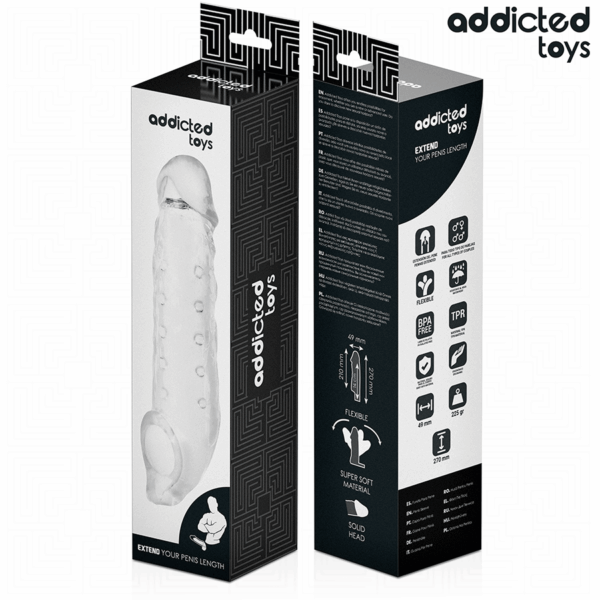 Addicted Toys — Penis Extension Sleeve, Size S, Transparent — Penis Accessories — view 7