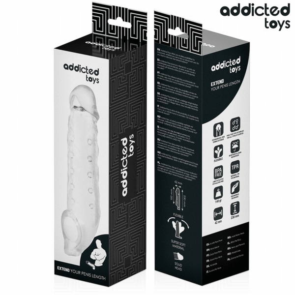 Addicted Toys — Penis Extension Sleeve, Size M, Transparent — Penis Accessories — view 7