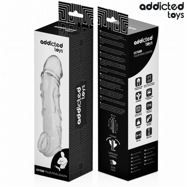 Addicted Toys — Penis Extension Sleeve, 22 cm, Transparent — Penis Accessories — view 7
