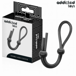 Addicted Toys Double Loop — Cock Ring, Black — Classic Cock Rings — view 2