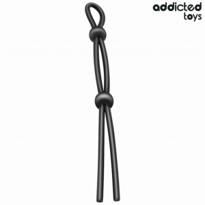 Addicted Toys Double Loop — Cock Ring, Black — Classic Cock Rings