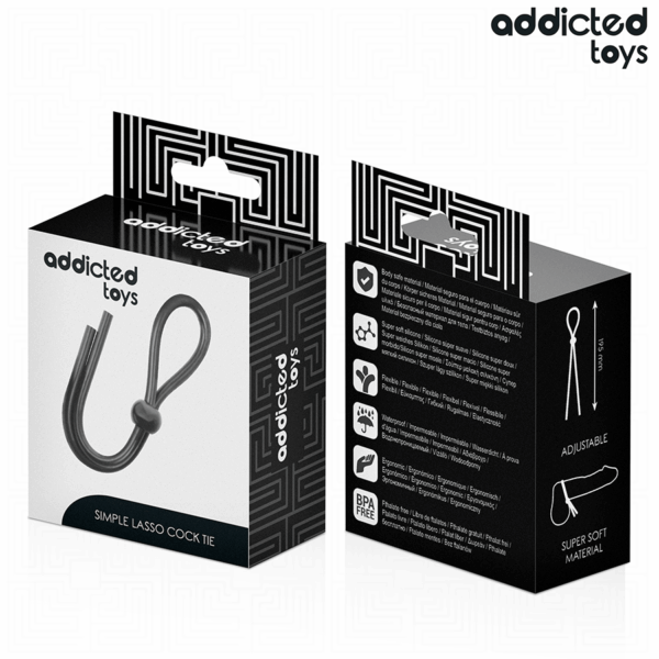 Addicted Toys Single Loop — Cock Ring, Black — Classic Cock Rings — view 7
