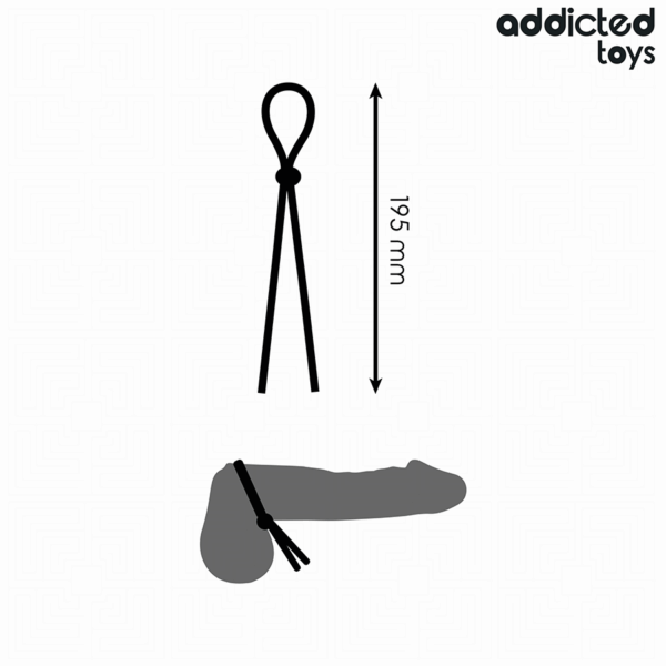 Addicted Toys Single Loop — Cock Ring, Black — Classic Cock Rings — view 5
